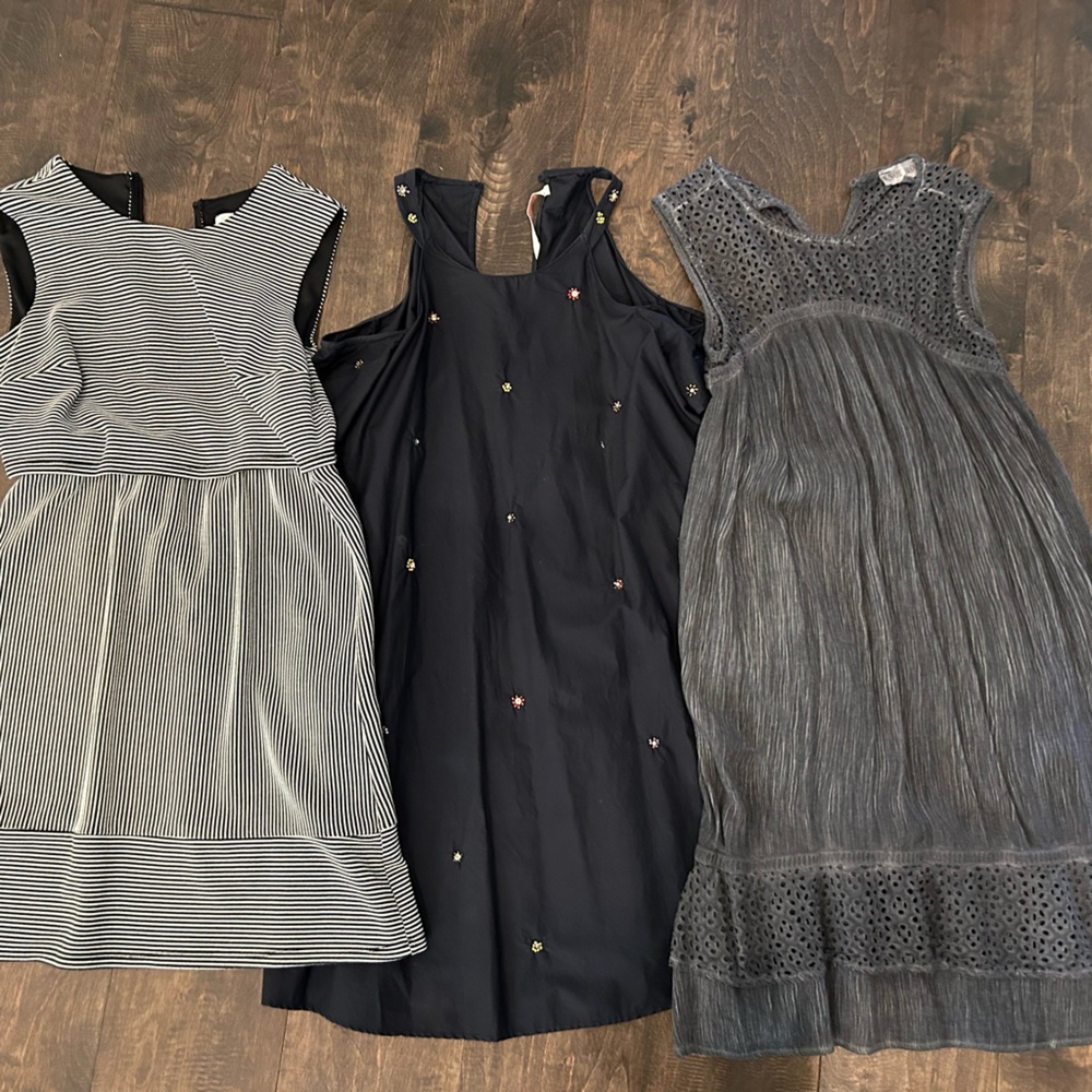 Xhilaration Black and Gray Midi Dress Trio